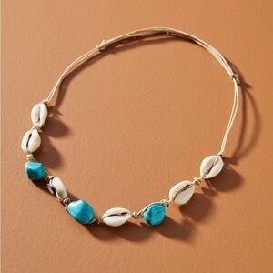 DANNIJO Turquoise Cowrie SeaShell CHOKER Necklace (v1)